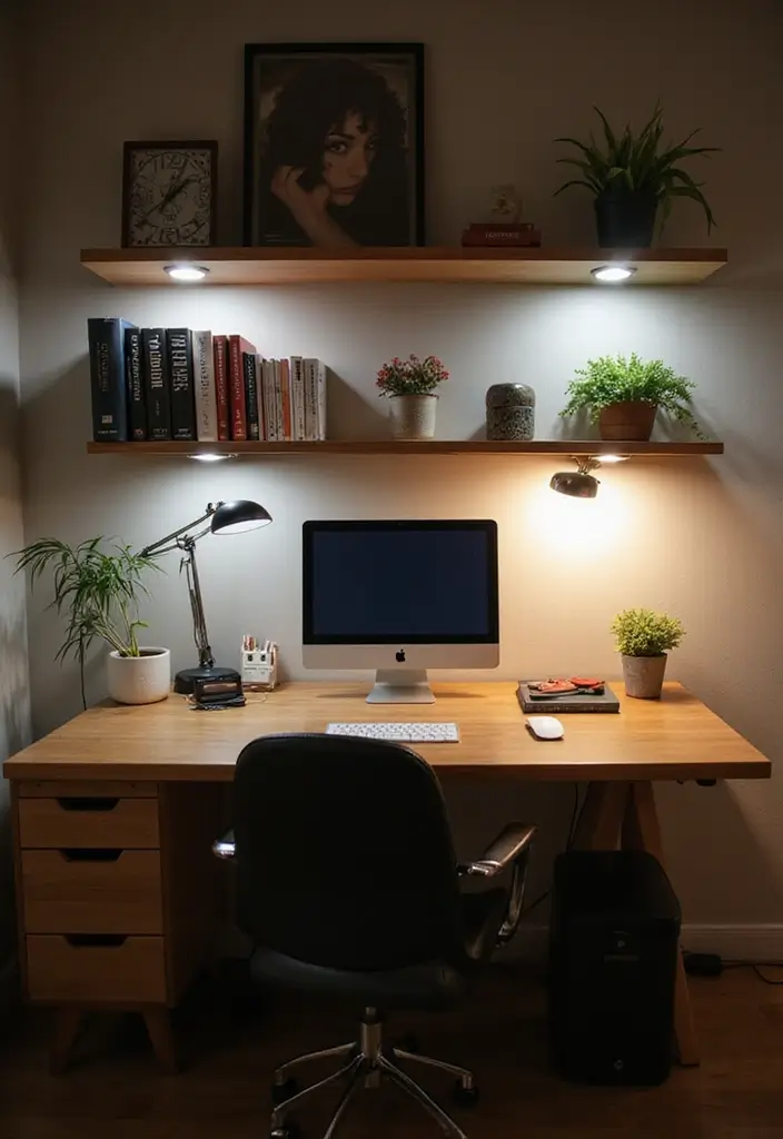 21 Genius Office at Home Ideas You’ll Want to Copy - 19. Task Lighting at Its Best