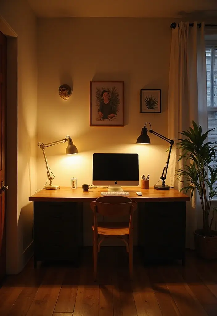 21 Genius Office at Home Ideas You’ll Want to Copy - 7. Bright Lighting