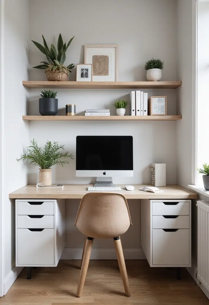 21 Genius Office at Home Ideas You’ll Want to Copy - 9. Wall-Mounted Desks