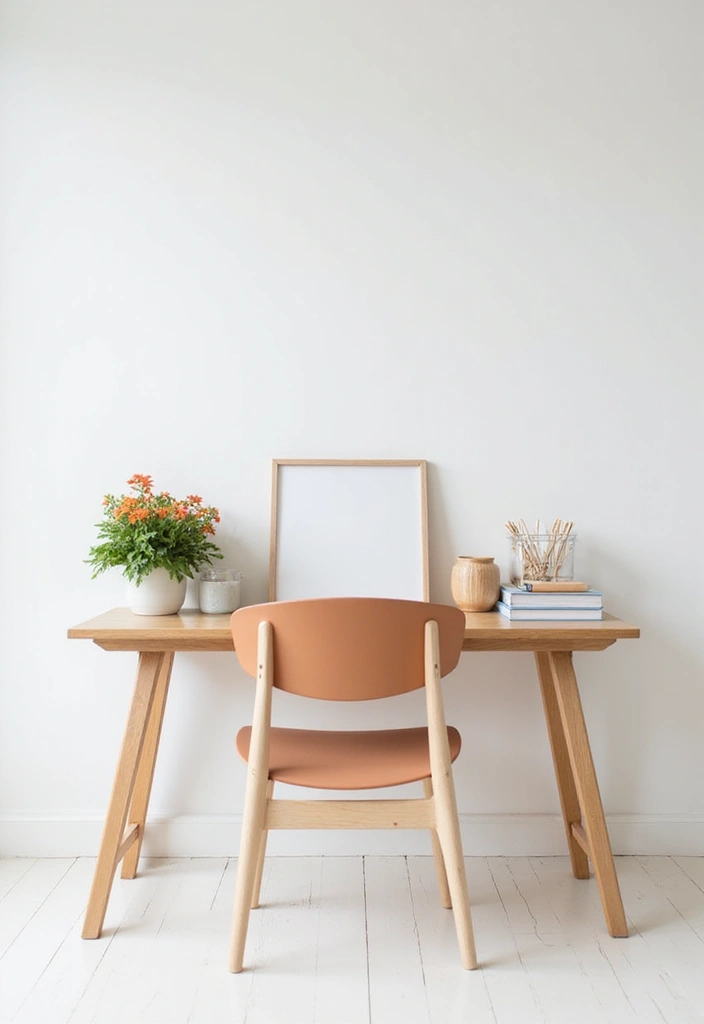21 Home Office Layout Ideas That Maximize Space - 2. Minimalist Desk and Chair