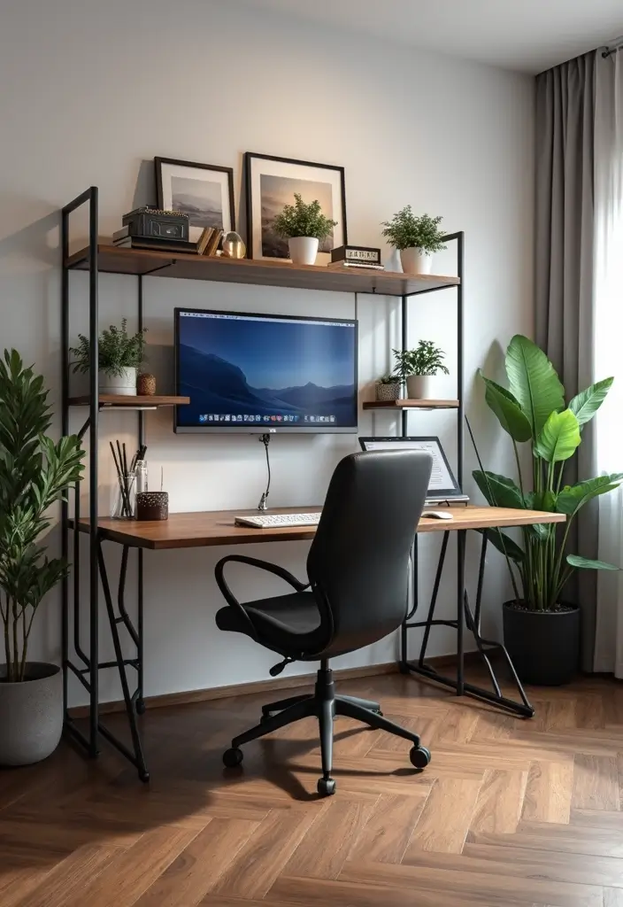 21 Home Office Layout Ideas That Maximize Space - 9. Multi-Level Desk