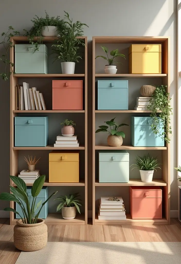 22 Office Shelving Ideas That Mix Storage & Style - 4. Modular Cube Shelving