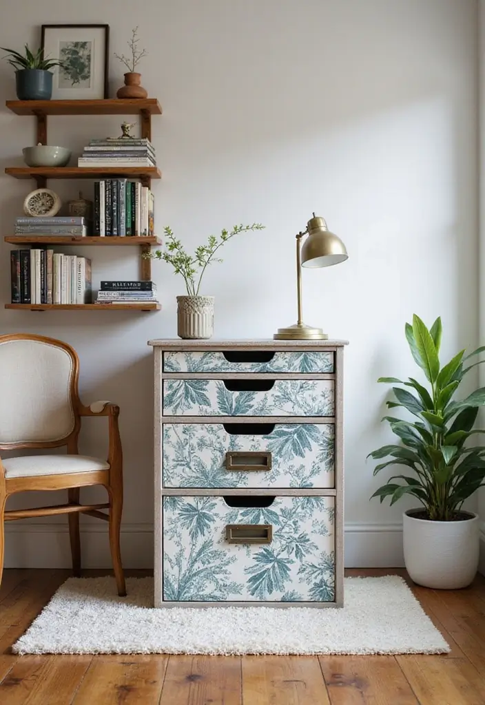 25 Cozy Home Office Ideas That Make Work Comfortable - 16. Attractive File Storage