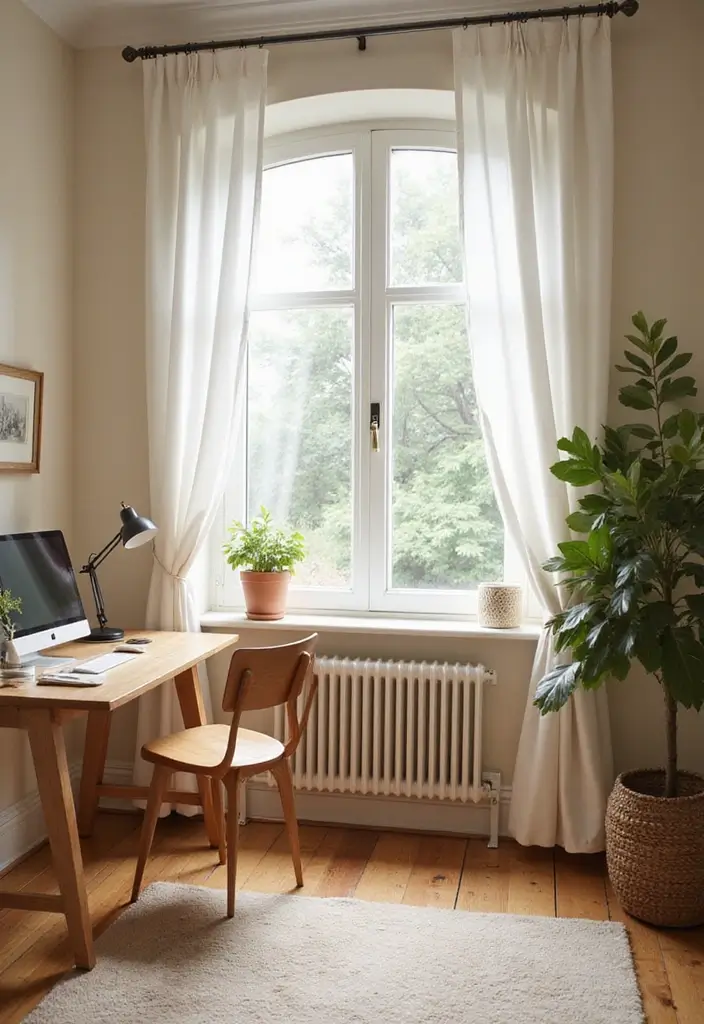25 Cozy Home Office Ideas That Make Work Comfortable - 4. Soft Wall Colors