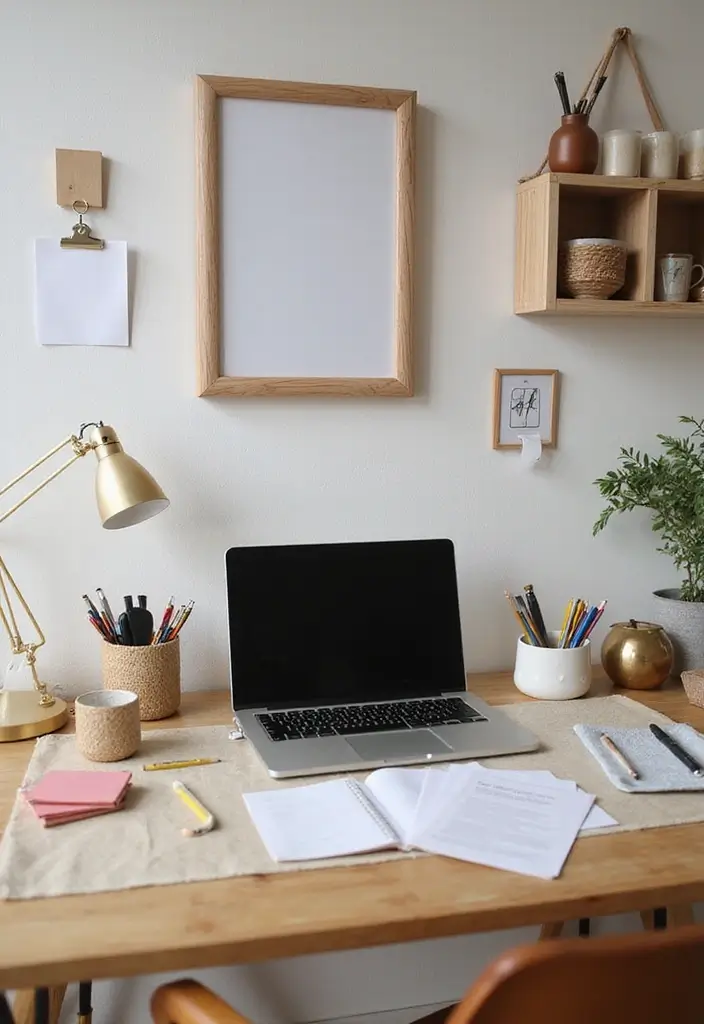 25 Cozy Home Office Ideas That Make Work Comfortable - 7. Functional Desk Accessories