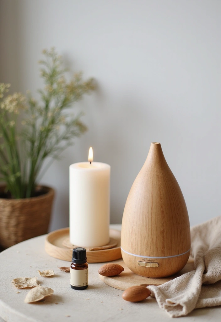 25 Desk Office Ideas That Upgrade Your Workspace - 18. Calming Scents