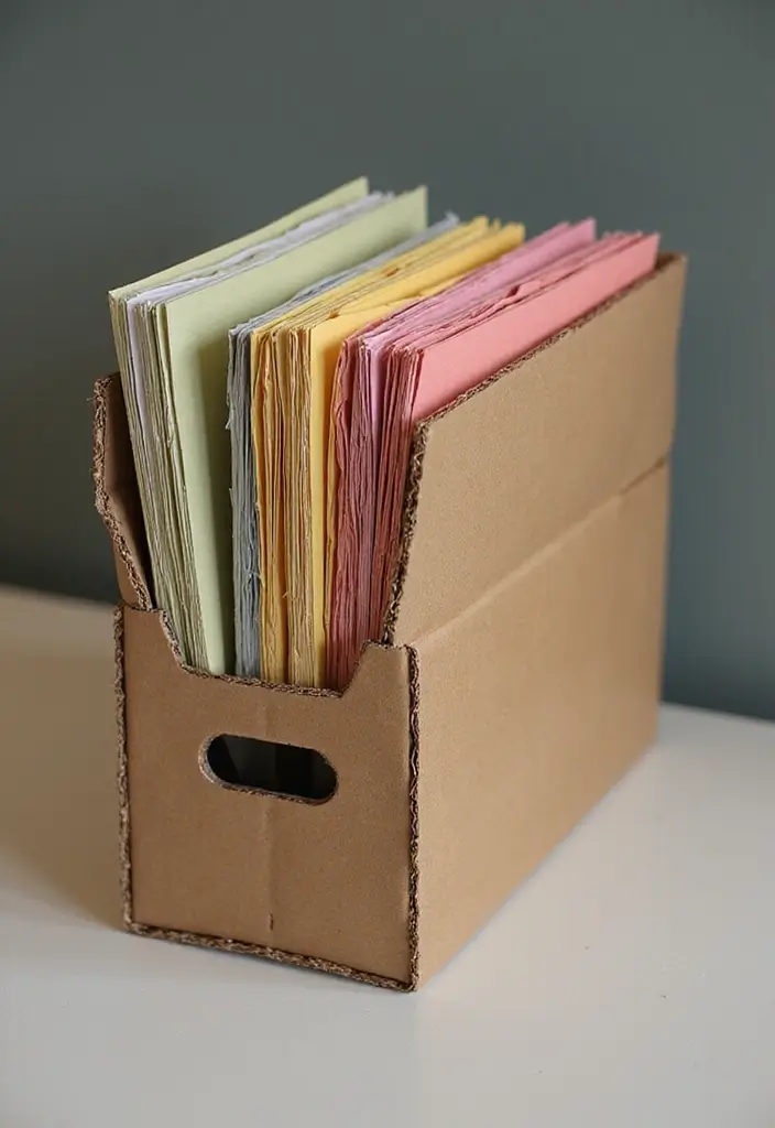 25 Desk Office Ideas That Upgrade Your Workspace - 19. Sustainable Filing System