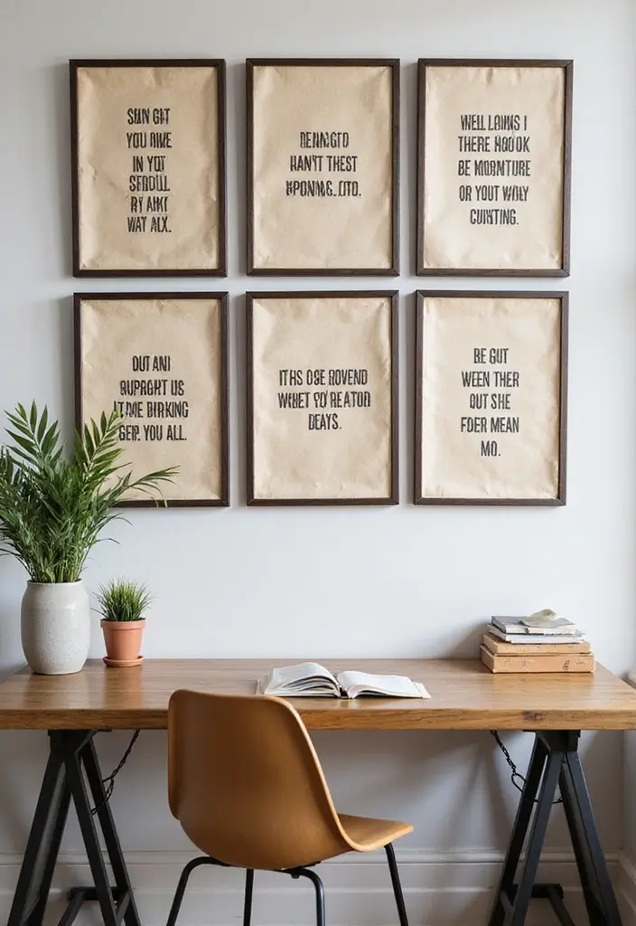 25 Desk Office Ideas That Upgrade Your Workspace - 22. Inspirational Quotes