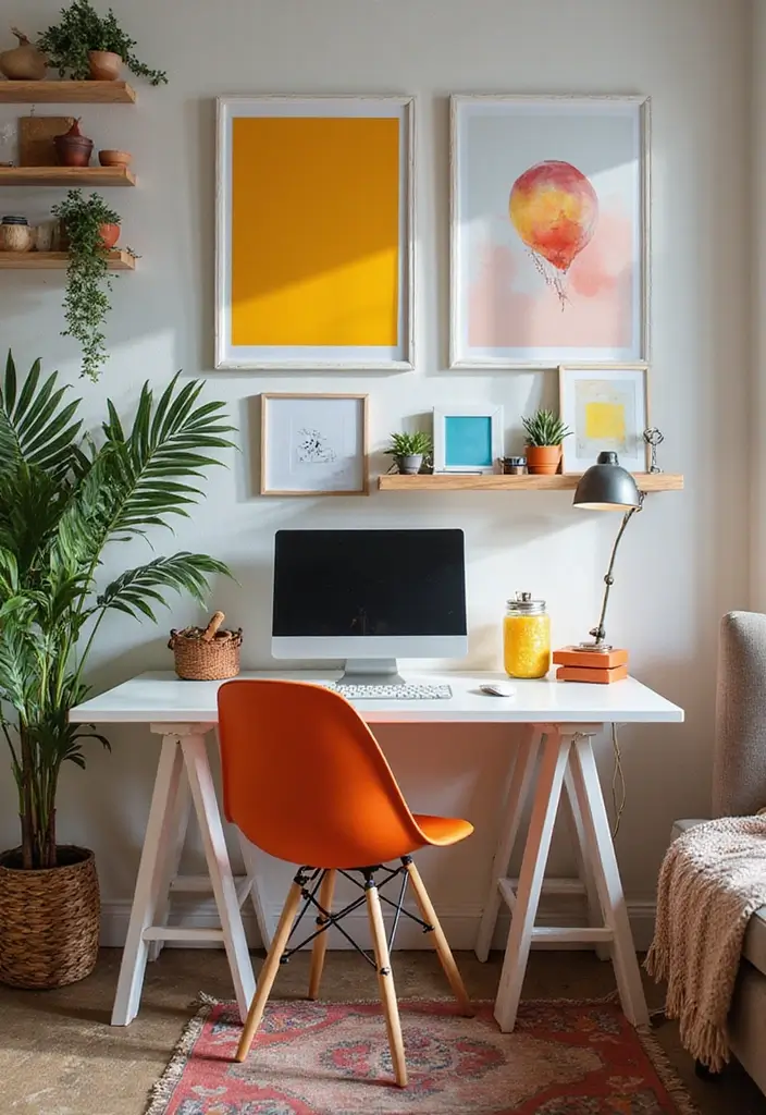 25 Desk Office Ideas That Upgrade Your Workspace - 8. Incorporating Color Psychology