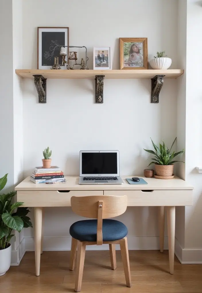 25 Home Office Desk Ideas That Look Stylish & Smart - 11. Creative Floating Desks