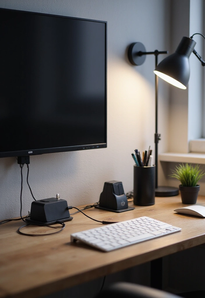 25 Home Office Desk Ideas That Look Stylish & Smart - 13. Tech-Savvy Space