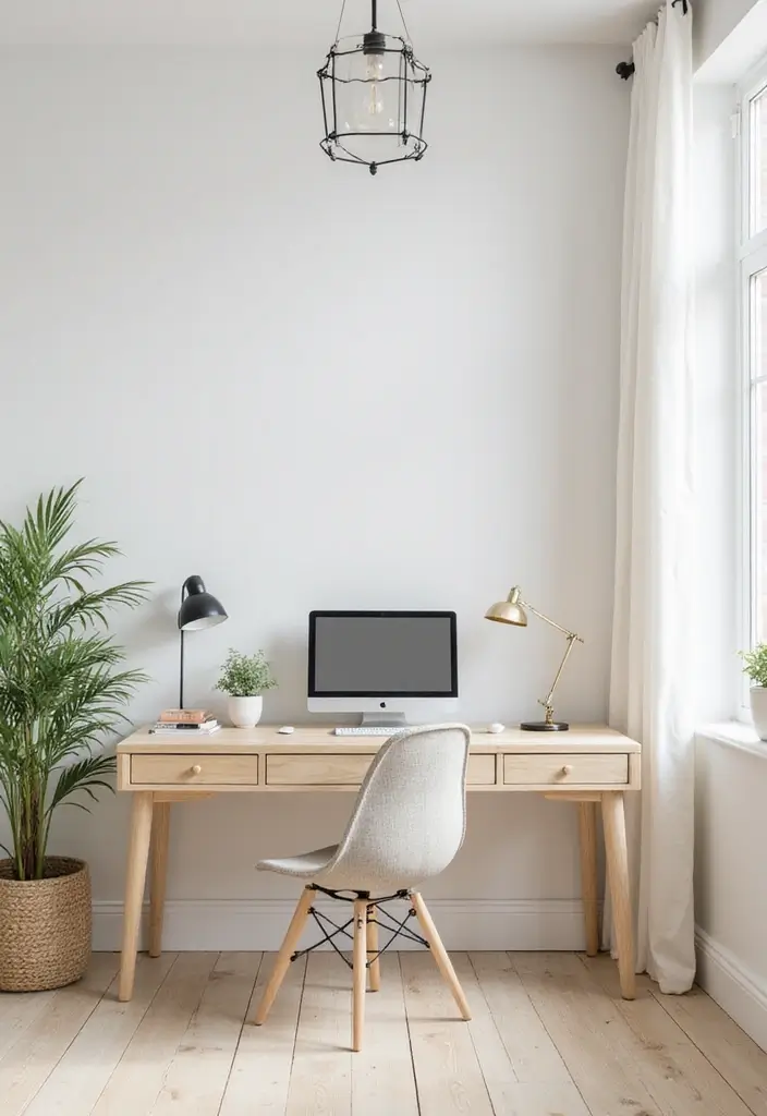 25 Home Office Desk Ideas That Look Stylish & Smart - 20. Light and Airy Designs