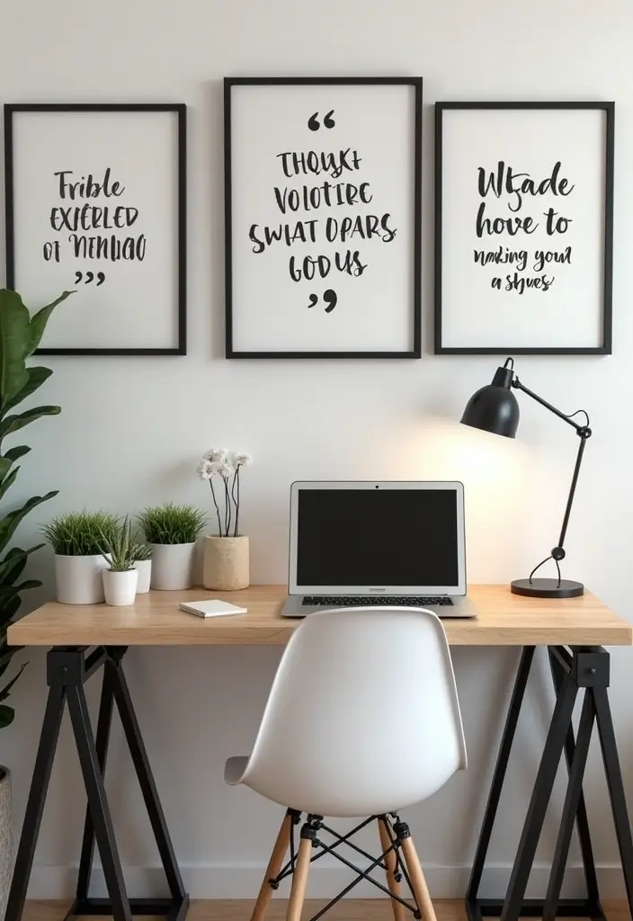 25 Home Office Desk Ideas That Look Stylish & Smart - 25. Inspiring Workspace Quotes