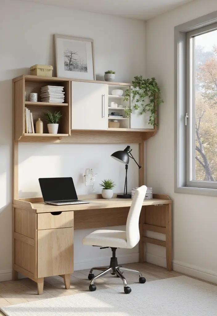 25 Home Office Desk Ideas That Look Stylish & Smart - 3. Multi-Functional Workspace