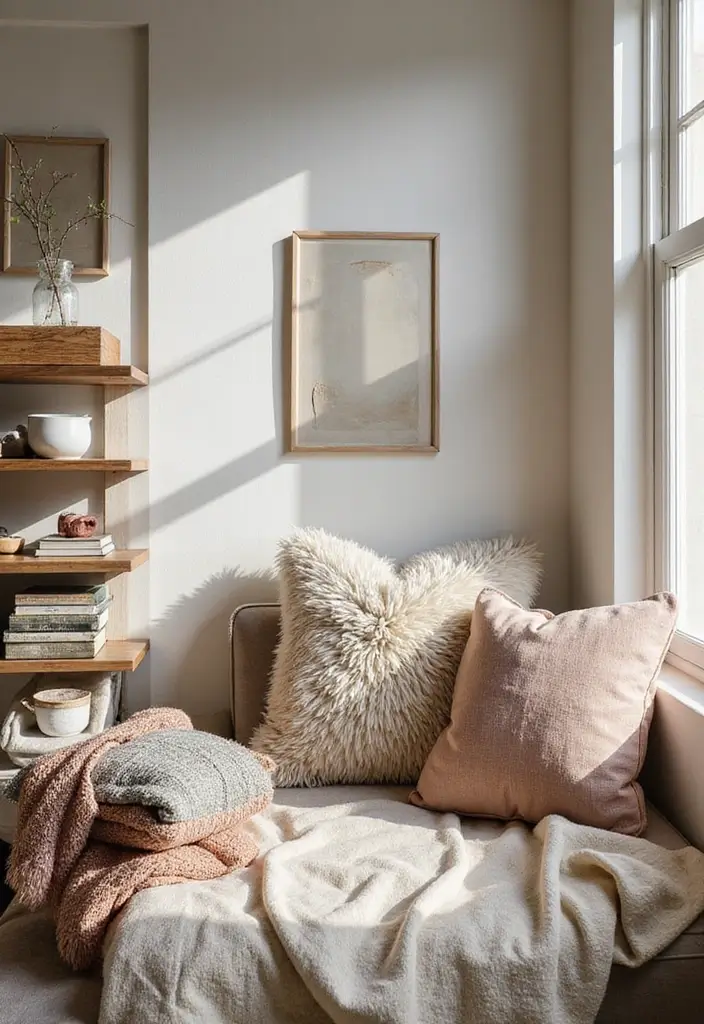 25 Office Decor Ideas That Instantly Upgrade Your Desk - 11. Cozy Textile Accents