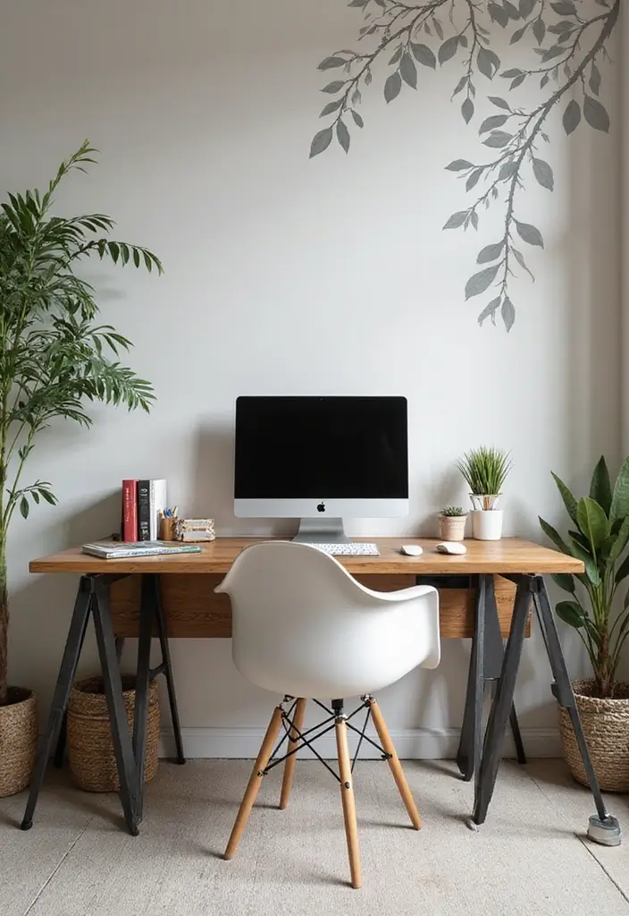 25 Office Decor Ideas That Instantly Upgrade Your Desk - 15. Unique Wallpaper or Decals