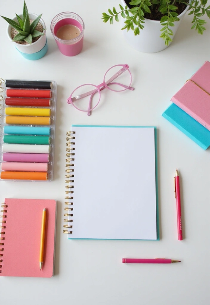 25 Office Decor Ideas That Instantly Upgrade Your Desk - 16. Colorful Desk Accessories