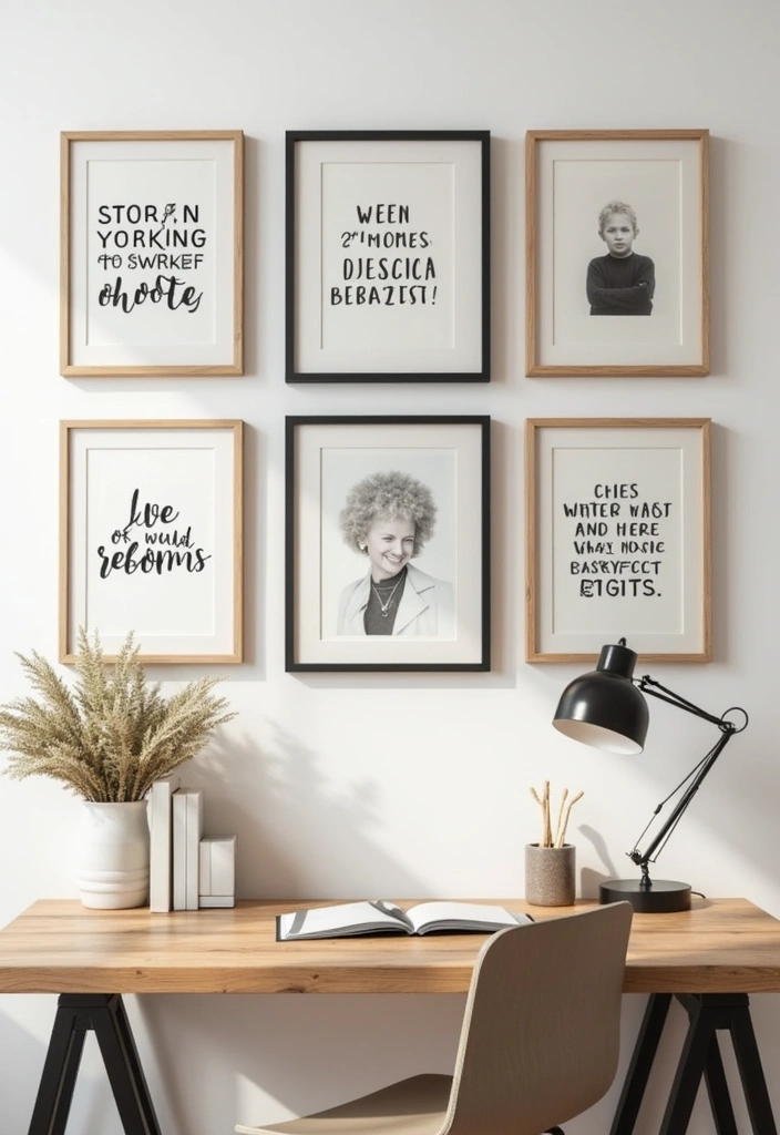 25 Office Decor Ideas That Instantly Upgrade Your Desk - 3. Inspirational Wall Art