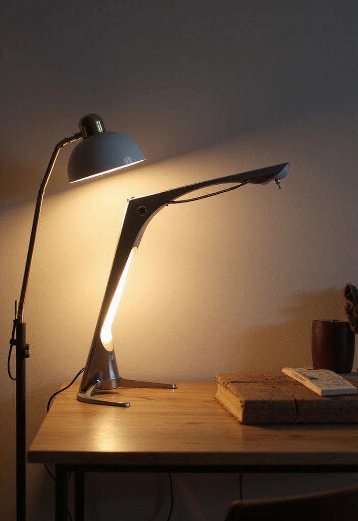 25 Office Decor Ideas That Instantly Upgrade Your Desk - 6. Creative Desk Lamps