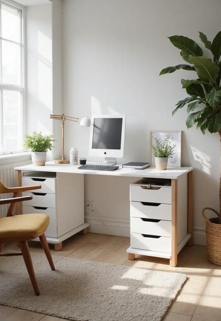 25 Office Decor Ideas That Instantly Upgrade Your Desk - 9. Functional File Storage