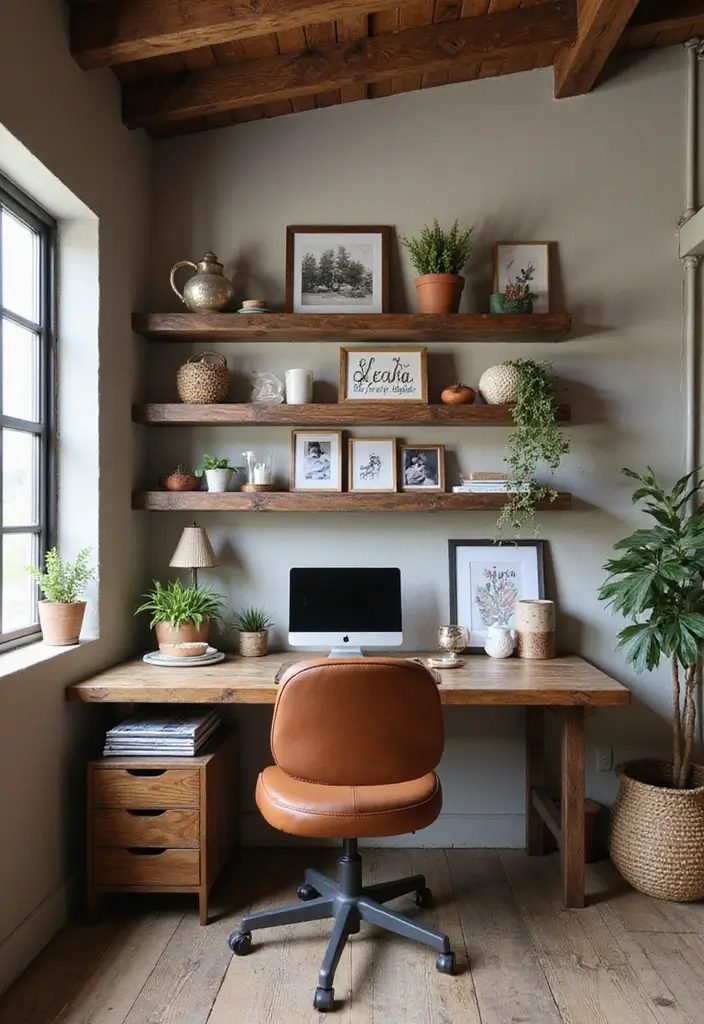 25 Rustic Office Ideas That Feel Warm & Inviting - 12. Personalized Touches