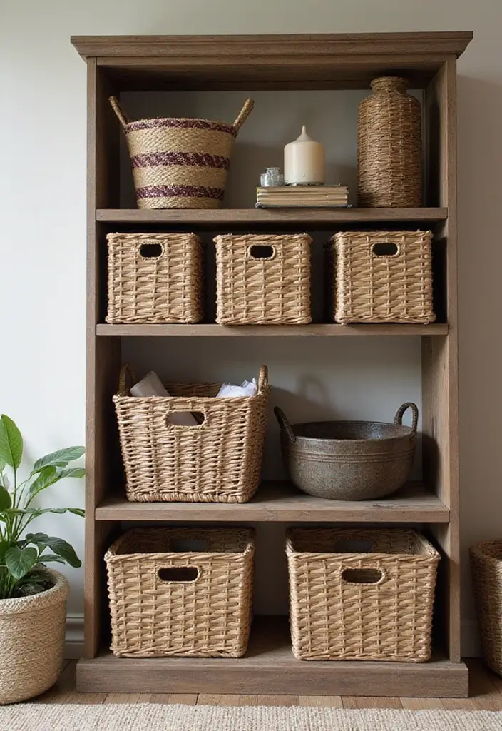 25 Rustic Office Ideas That Feel Warm & Inviting - 15. Functional Storage Solutions