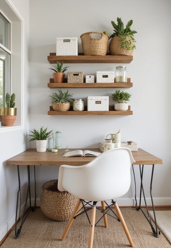 25 Small Office Decorating Ideas That Maximize Style - 13. Creative Wall Storage