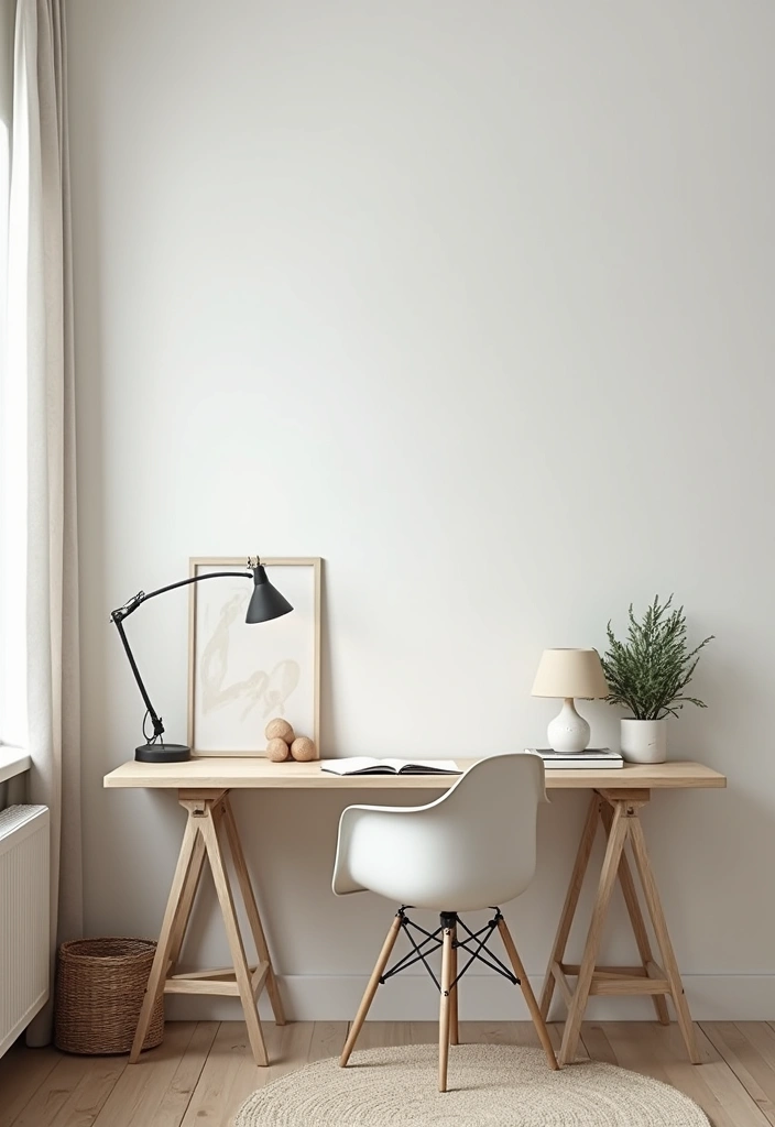 25 Small Office Decorating Ideas That Maximize Style - 16. Minimalist Decor