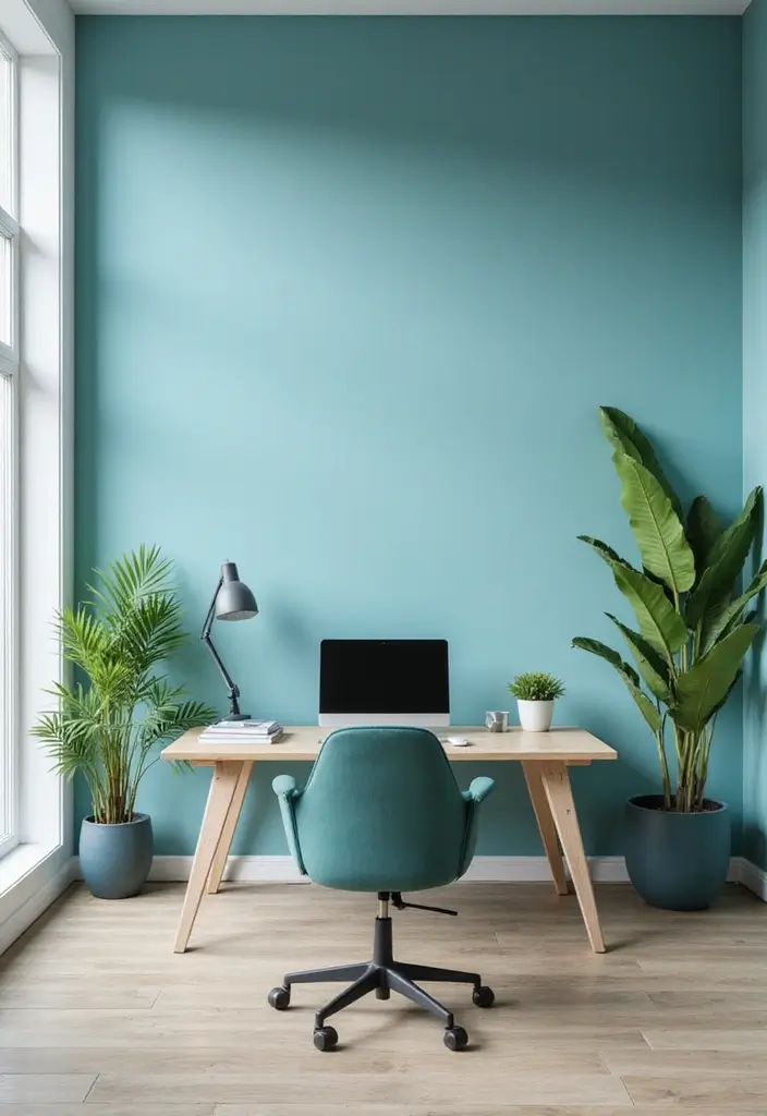 25 Small Office Decorating Ideas That Maximize Style - 20. Use of Color Psychology