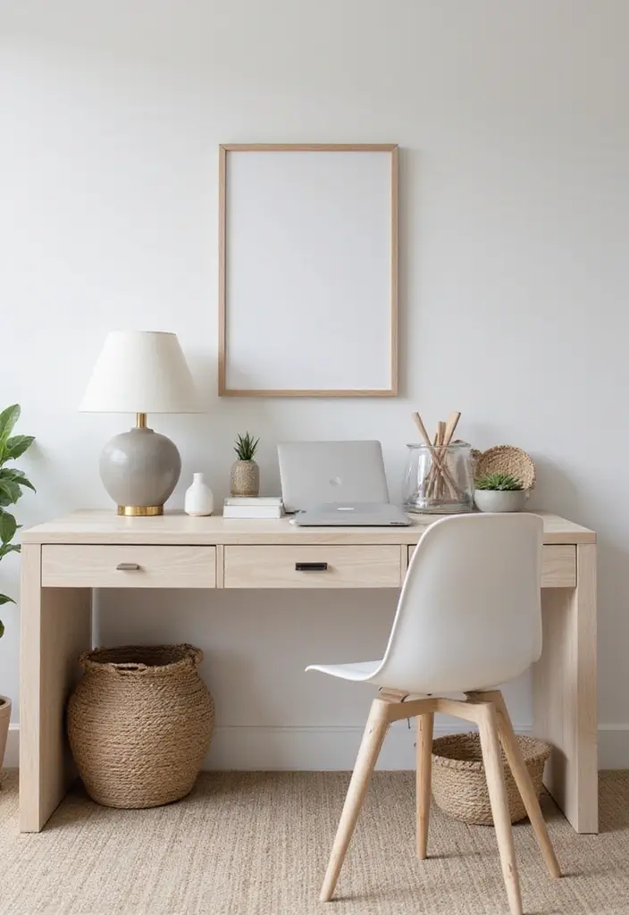 25 Small Office Decorating Ideas That Maximize Style - 9. Clear Desk Policy