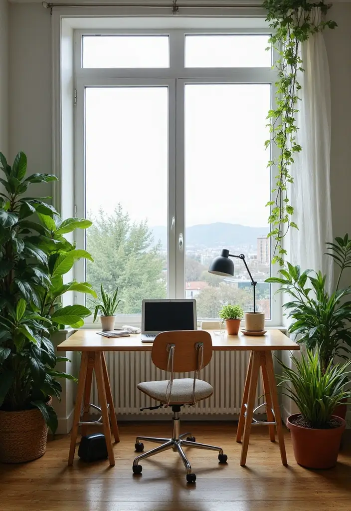 30+ Modern Home Office Designs That Wow - 11. Home Office with a View