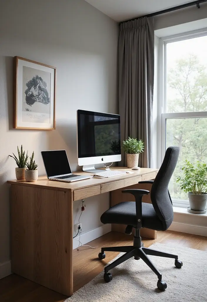 30+ Modern Home Office Designs That Wow - 15. Integrated Technology for Comfort