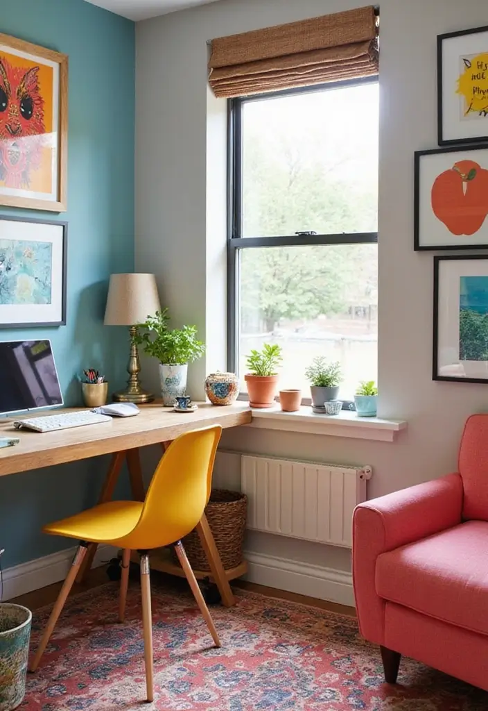 30+ Modern Home Office Designs That Wow - 22. Playful and Fun Elements