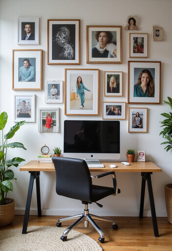 30+ Modern Home Office Designs That Wow - 8. Inspirational Wall Art