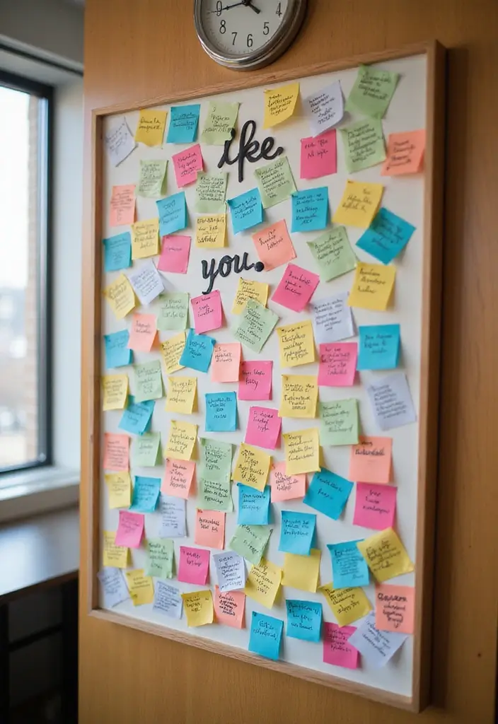 30+ Office Christmas Decorations That Spark Holiday Cheer - 20. Gratitude Boards