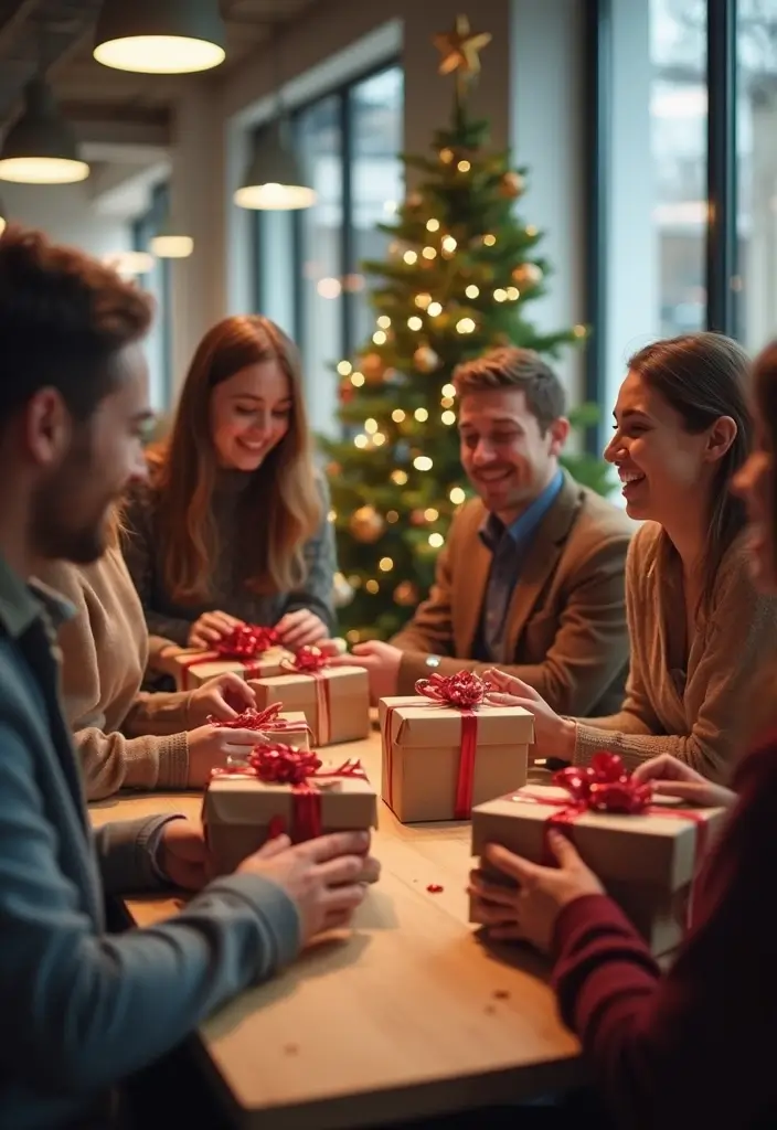 30+ Office Christmas Decorations That Spark Holiday Cheer - 28. Eco-Conscious Secret Santa