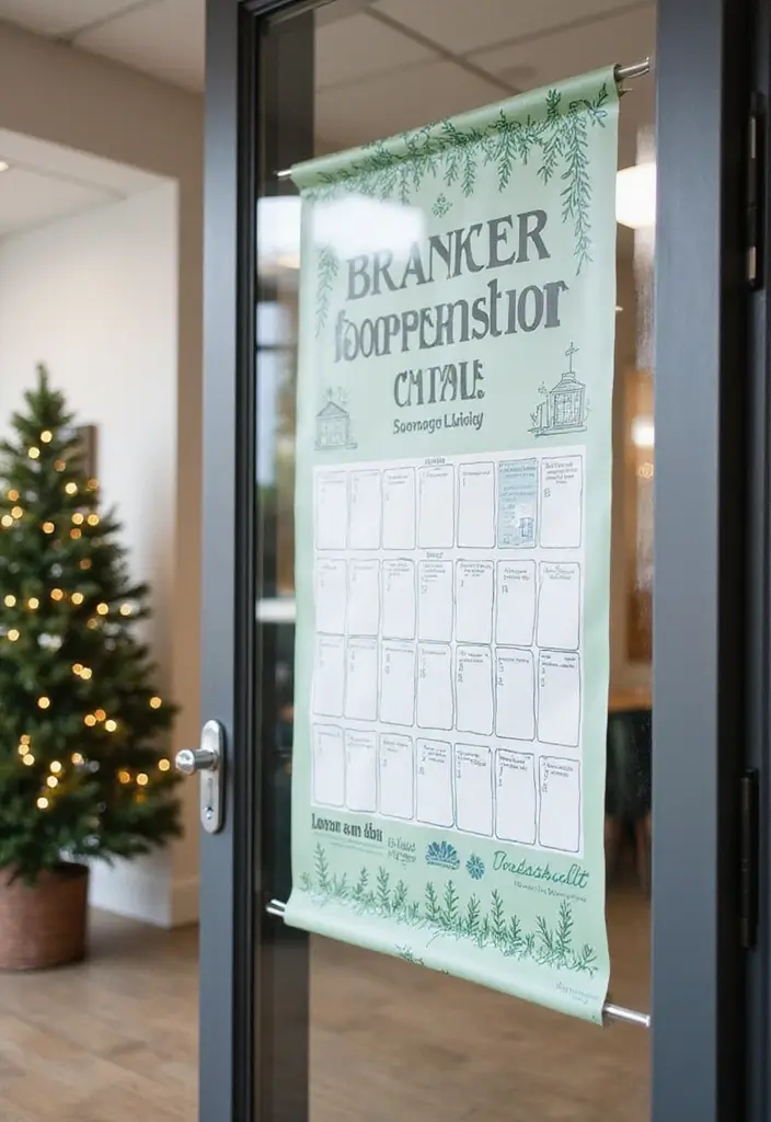 30+ Office Christmas Decorations That Spark Holiday Cheer - 30. Eco-Friendly Holiday Calendar