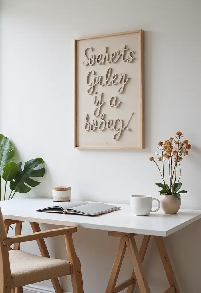 30+ Office Desk Decor Ideas That Spark Creativity - 21. Custom Laser-Cut Decor