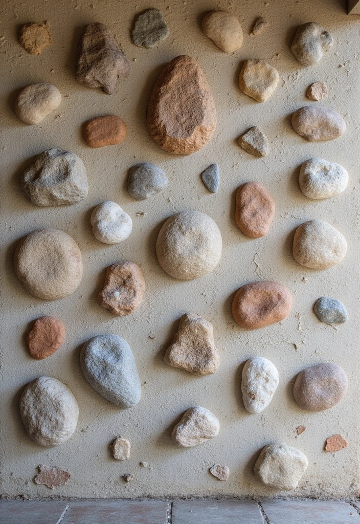 30+ Office Wall Decor Ideas That Inspire Creativity - 10. Natural Stone Wall Art