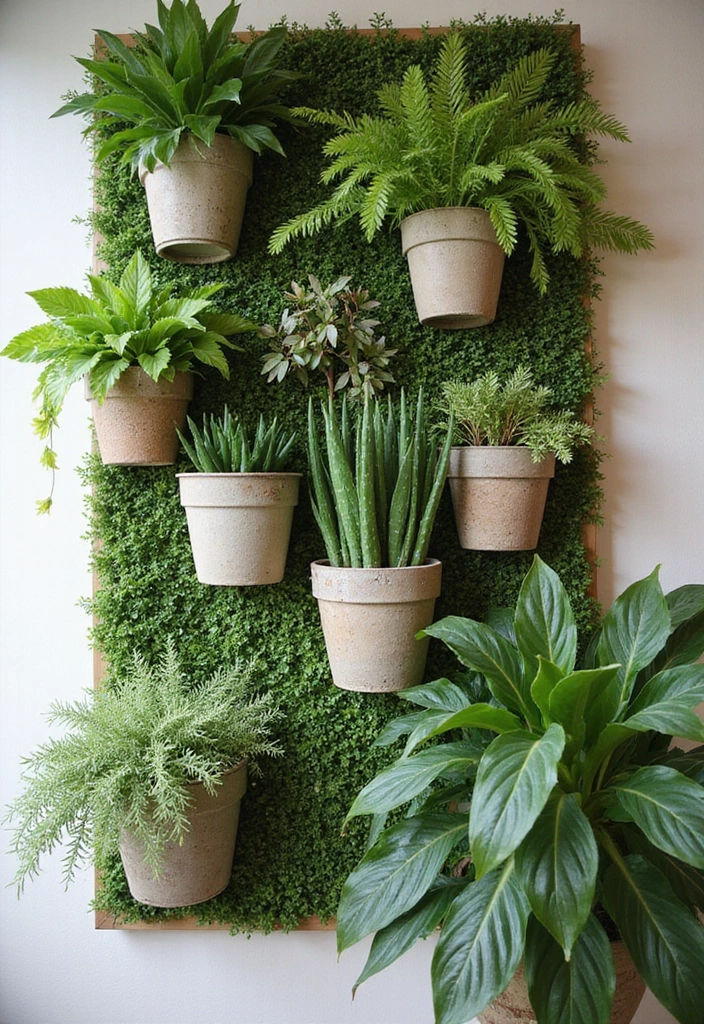 30+ Office Wall Decor Ideas That Inspire Creativity - 2. Vertical Gardens