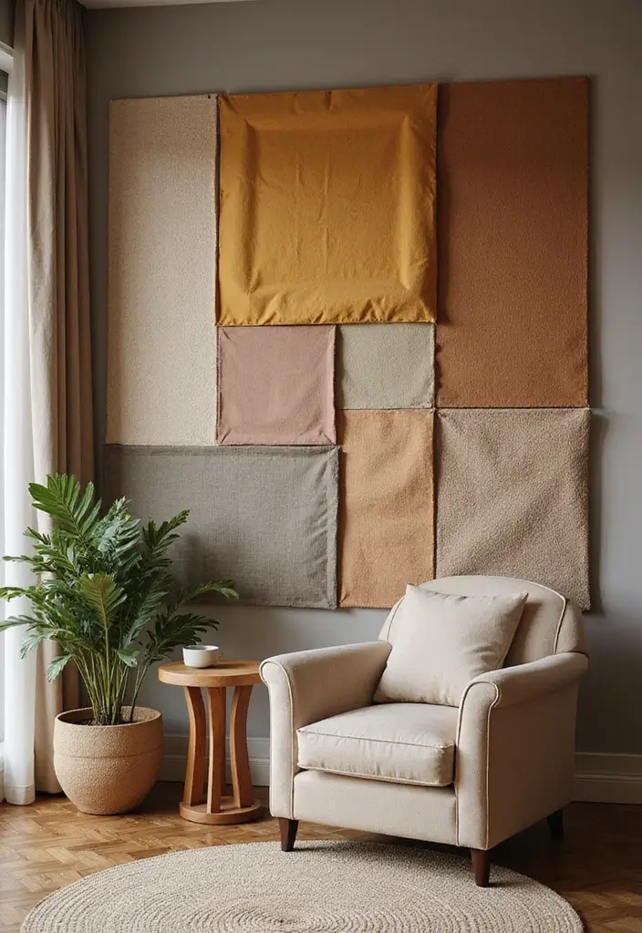 30+ Office Wall Decor Ideas That Inspire Creativity - 22. Fabric Wall Panels