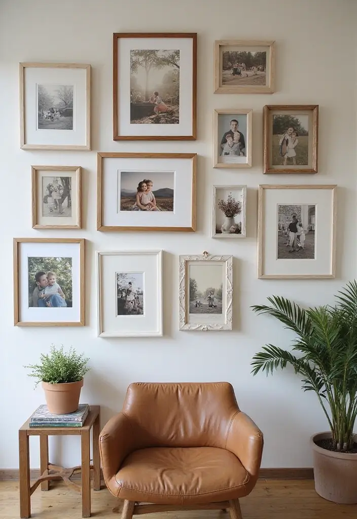 30+ Office Wall Decor Ideas That Inspire Creativity - 9. Photo Gallery Walls