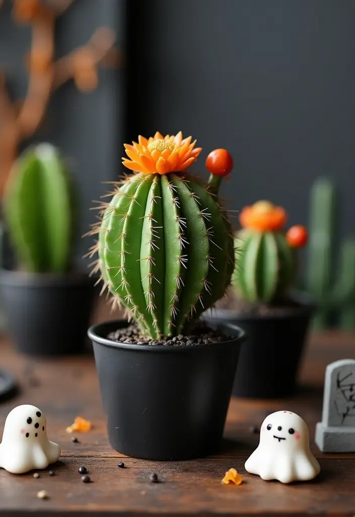20 Halloween Office Decor Ideas That Are Spooky & Fun - 7. Creepy Cacti