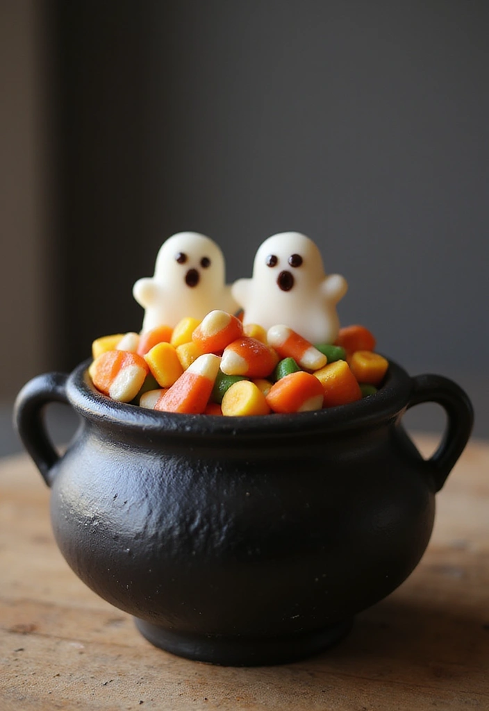 20 Halloween Office Decor Ideas That Are Spooky & Fun - 13. Trick-or-Treat Candy Bowl