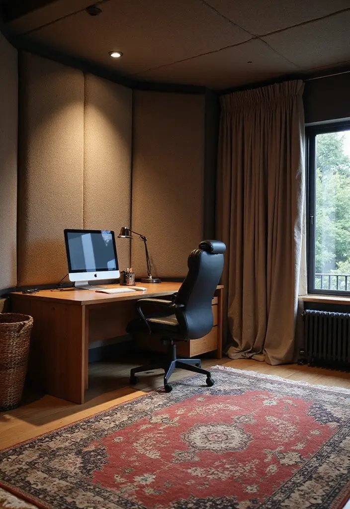 15 Man Cave Office Ideas for the Ultimate Escape - 12. Soundproofing for Ultimate Focus