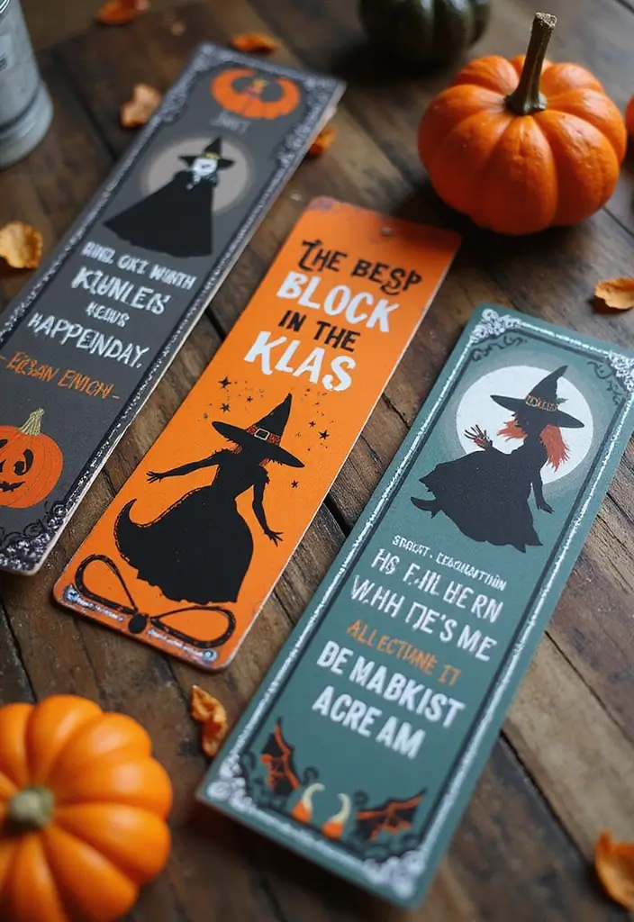 20 Halloween Office Decor Ideas That Are Spooky & Fun - 16. Bewitched Bookmarks