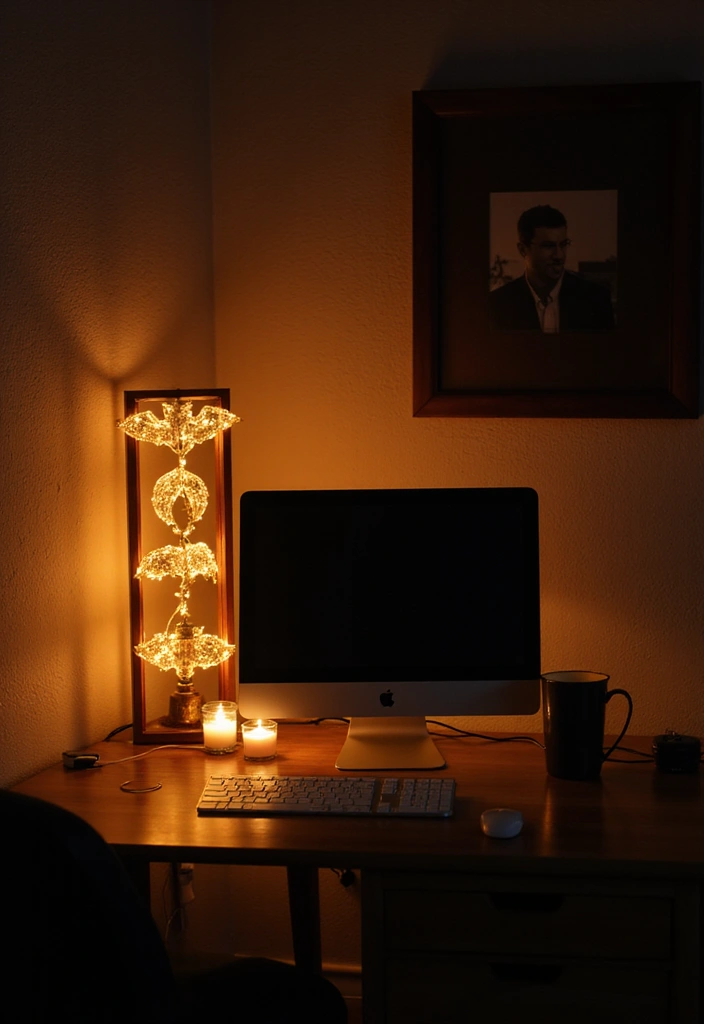 20 Halloween Office Decor Ideas That Are Spooky & Fun - 9. Mysterious Mood Lighting