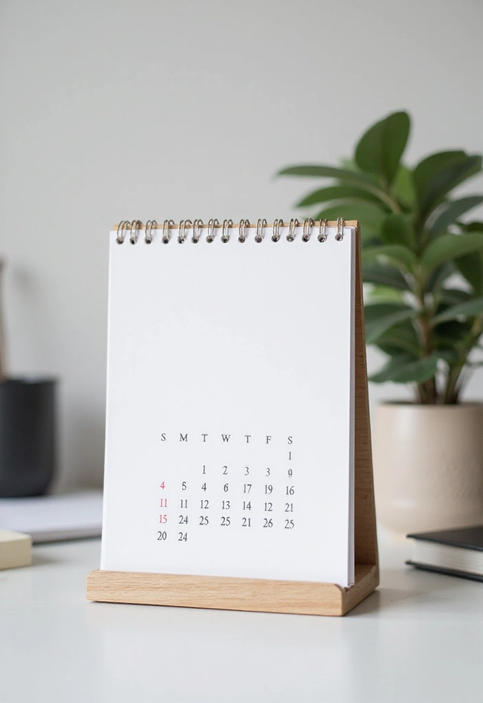 30 Aesthetic Office Decor Ideas TikTok Would Approve - 12. Minimalist Calendars