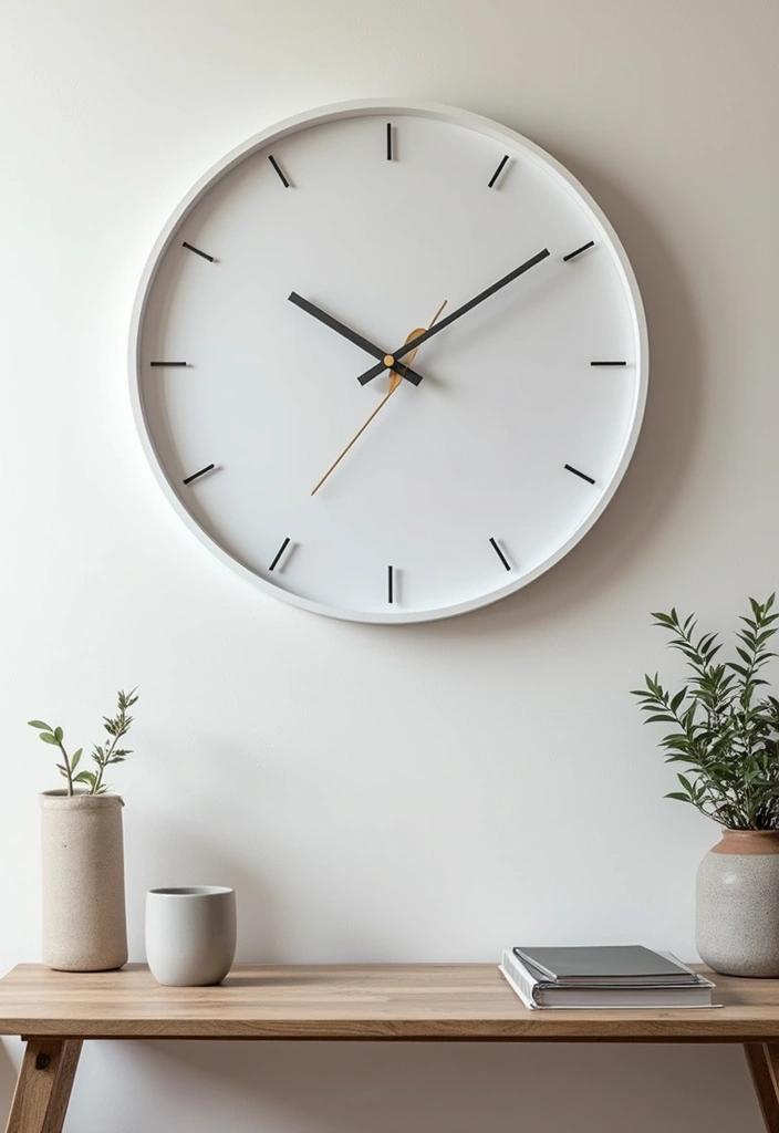30 Aesthetic Office Decor Ideas TikTok Would Approve - 14. Minimalist Clock