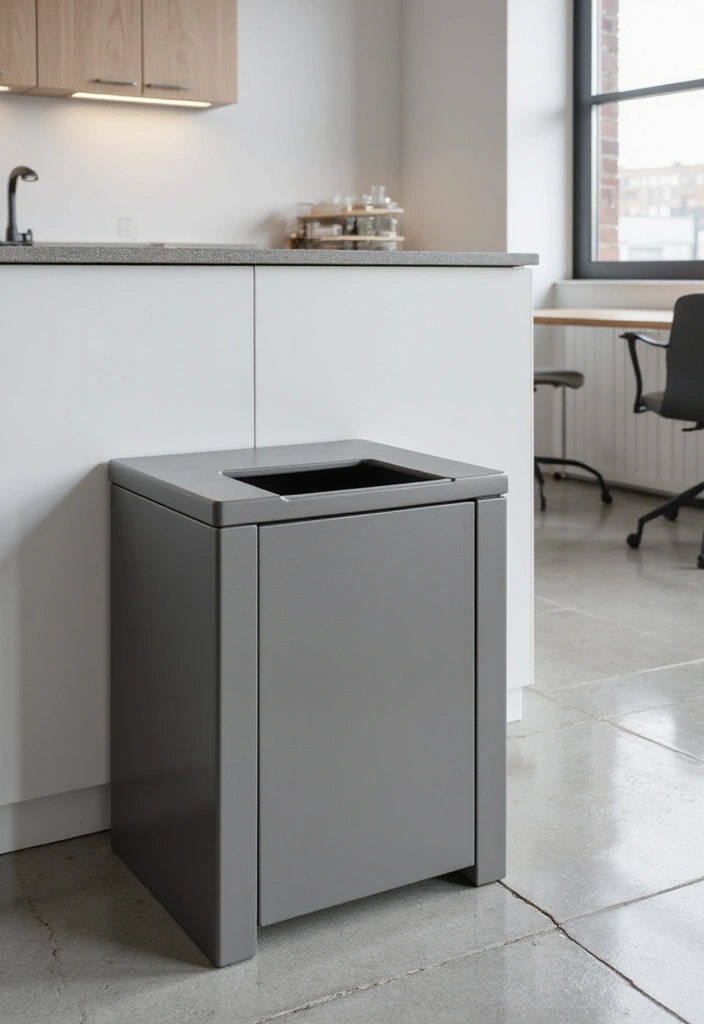 30 Aesthetic Office Decor Ideas TikTok Would Approve - 18. Stylish Waste Bins